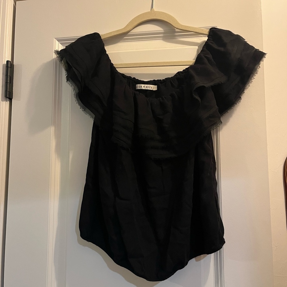 Alice + Olivia black blouse